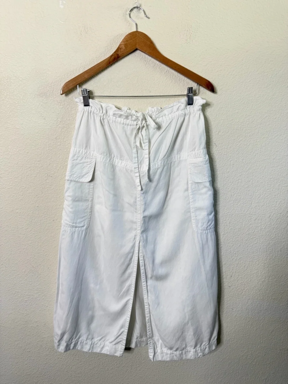 A.L.C. Womens Cecilia Linen-Blend Midi Skirt White Womens‎ Size 4